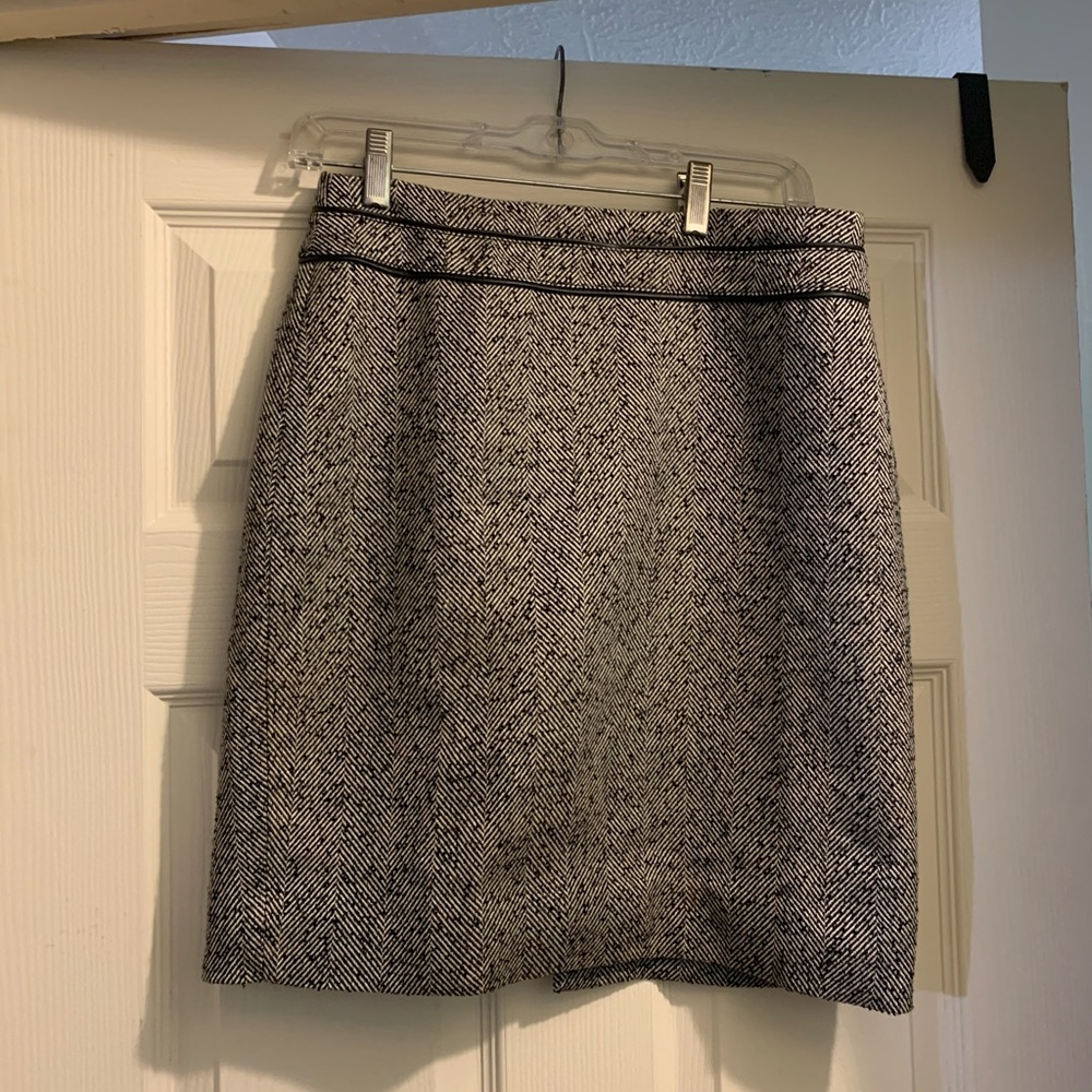 Herringbone pencil skirt